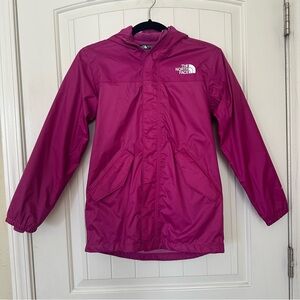 Girls North Face Hooded Rain Jacket w/ matching fleece jacket